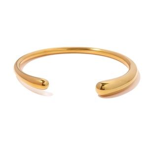 New geometric 18k gold plated cuff bracelet, hypoallergenic, waterproof.